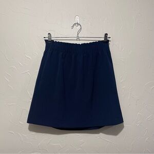 NWT J Crew “Sidewalk” navy cinched waist mini skirt (size 4)